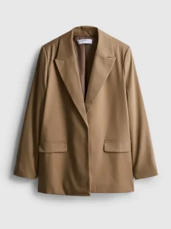 Blazer extragrande de botonadura simple
