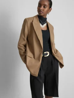 Blazer extragrande de botonadura simple