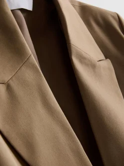 Blazer extragrande de botonadura simple