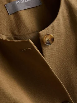 Blazer tipo safari con cinturón en mezcla de algodón