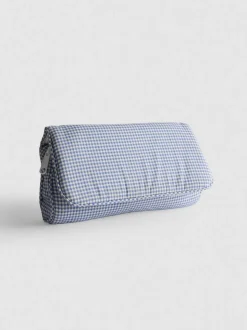 Bolsa de maquillaje de lona a cuadros vichy