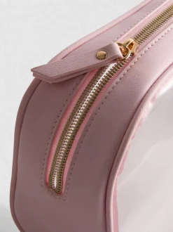 Bolsa de maquillaje transparente con inicial