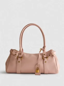 Bolso de hombro con detalle de candado