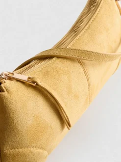 Bolso de hombro de antelina