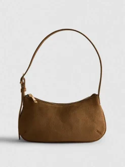 Bolso de hombro de antelina