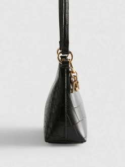 Bolso de hombro de piel sintética de cocodrilo
