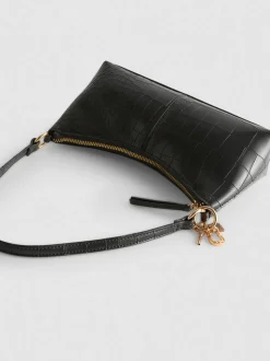 Bolso de hombro de piel sintética de cocodrilo