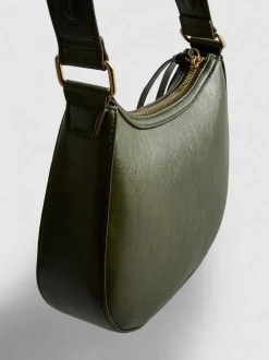 Bolso de hombro de piel sintética con adorno
