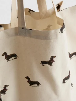 Bolso tote con estampado de perros salchicha