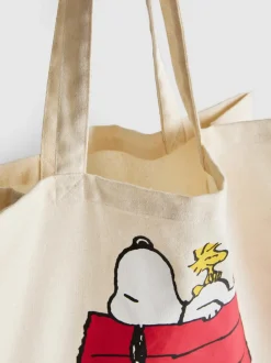 Bolso tote con estampado gráfico de Snoopy