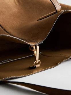 Bolso tote con paneles de antelina