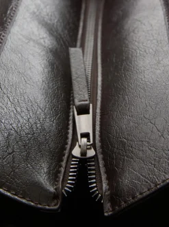 Bolso tote de piel sintética agrietada
