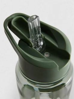 Botella de agua con pajita abatible