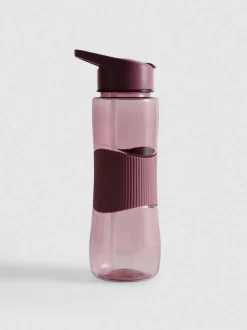 Botella de agua con pajita abatible