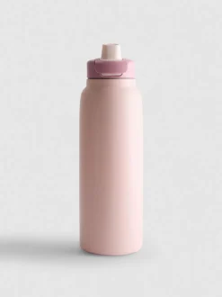 Botella de agua con tapa abatible