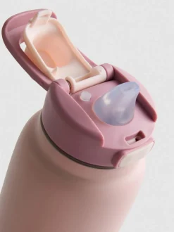 Botella de agua con tapa abatible