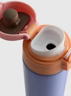 Botella de agua con tapa y bloques de color