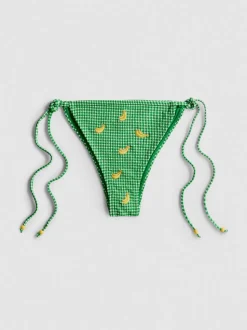 Braguitas de bikini con plátano y lazos laterales