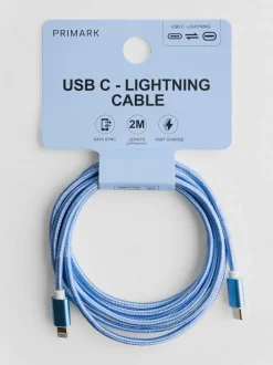 Cable trenzado de USB-C a Lightning de 2 m