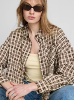 Camisa a cuadros holgada