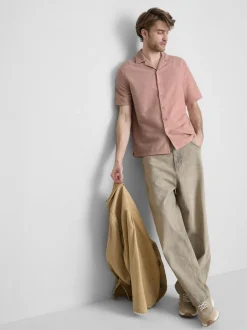 Camisa de manga corta con textura