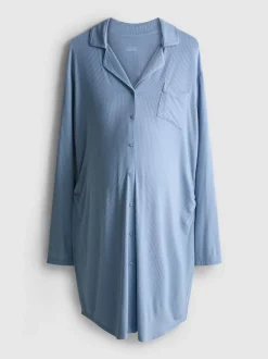 Camisa de pijama acanalada de premamá