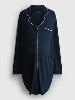 Camisa de pijama acanalada de premamá