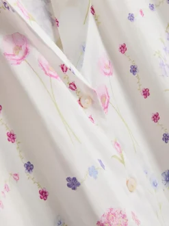 Camisa de pijama de manga corta con estampado floral