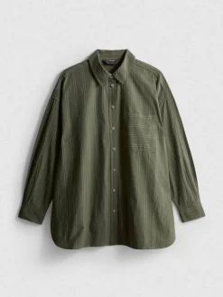 Camisa de rayas holgada de algodón