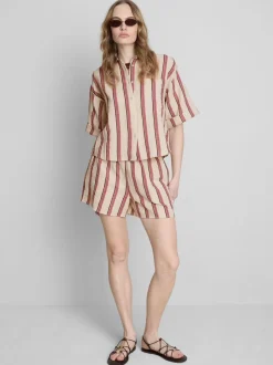 Camisa de rayas holgada de algodón