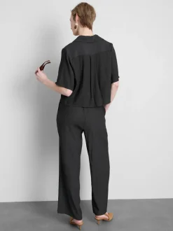 Camisa fruncida de estilo vacacional