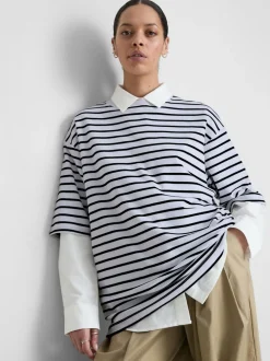 Camiseta básica de algodón extragrande