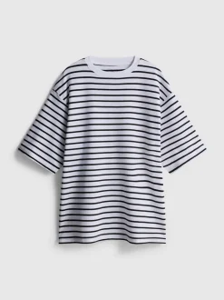 Camiseta básica de algodón extragrande