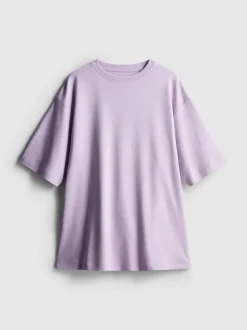 Camiseta básica de algodón extragrande