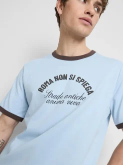 Camiseta con eslogan de Roma estampado