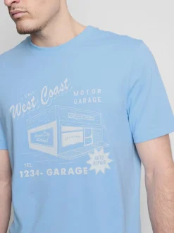 Camiseta con estampado gráfico «Motor Garage»