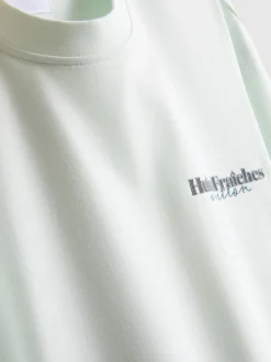 Camiseta con estampado gráfico de ostras