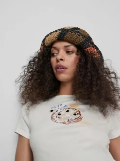 Camiseta corta de algodón gráfica