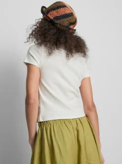 Camiseta corta de algodón gráfica