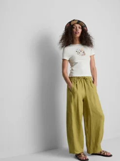 Camiseta corta de algodón gráfica