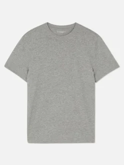 Camiseta de algodón con cuello redondo