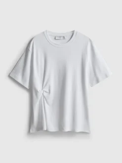 Camiseta de algodón con detalle retorcido