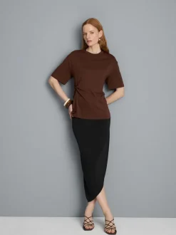 Camiseta de algodón con detalle retorcido