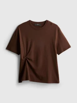 Camiseta de algodón con detalle retorcido