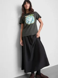 Camiseta de algodón lavado de Nirvana