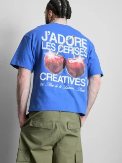 Camiseta de algodón puro con cerezas
