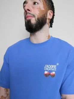 Camiseta de algodón puro con cerezas