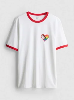 Camiseta de algodón puro ribeteada del Orgullo