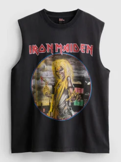 Camiseta de algodón sin mangas de Iron Maiden
