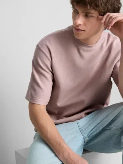 Camiseta de corte cuadrado con textura